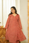 Gerua Bagru handblock kurta set