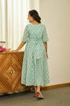 Leafy grace handblock dress