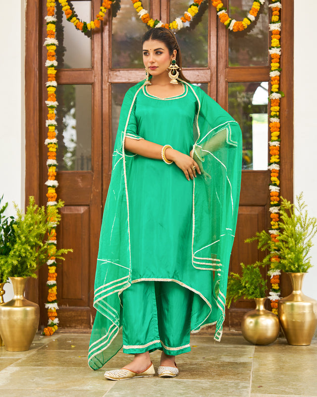 Forest Phulkari Suit Set