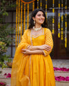 Tangerine Anarkali suit set