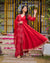 Laal basera anarkali suit set
