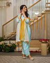 Ice Blue Upada silk suit set