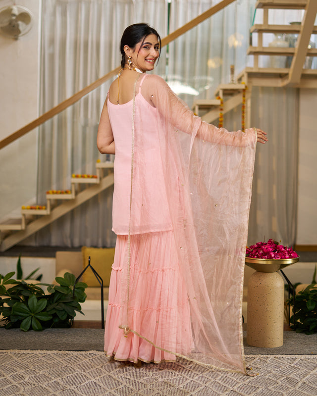 Baby Blushgeorgette suit set