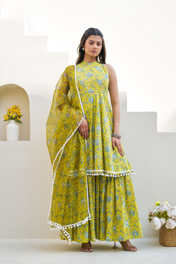 Vihana Cotton Sharara Set