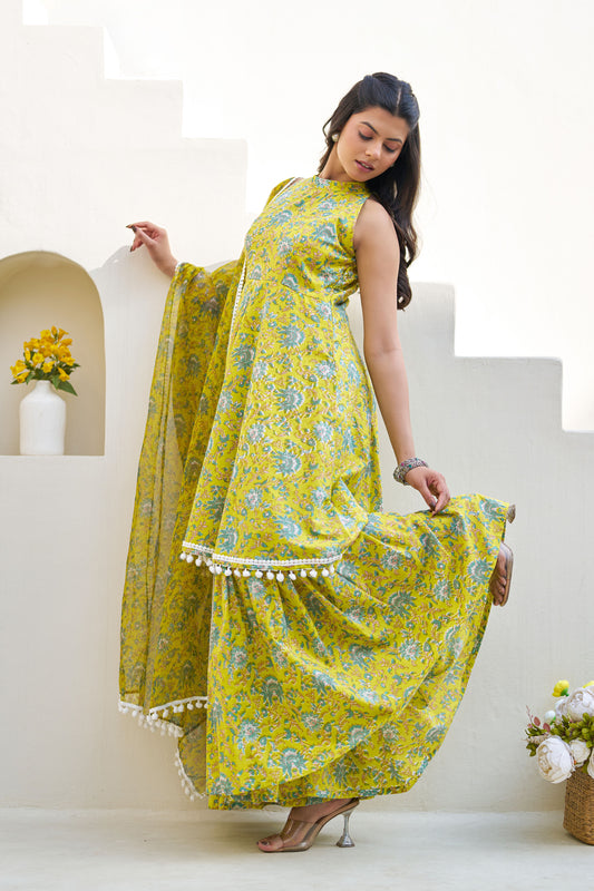Vihana Cotton Sharara Set