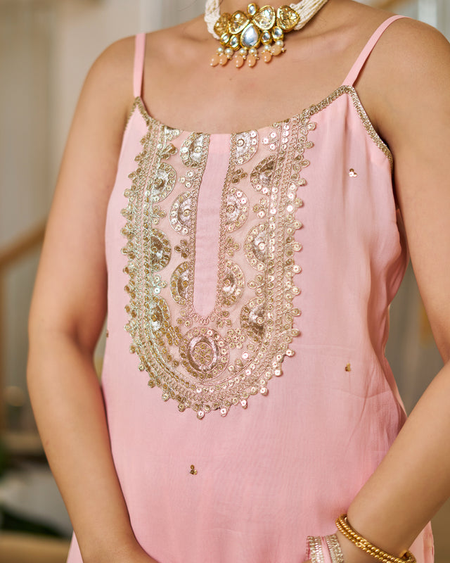 Baby Blushgeorgette suit set