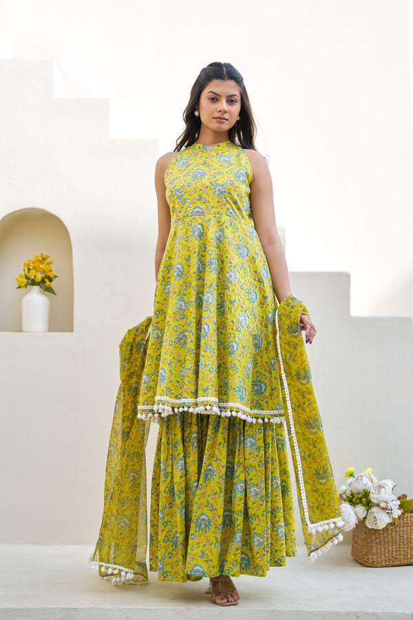 Vihana Cotton Sharara Set