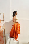 Gul Orange Ombre Cotton Schiffli Suit Set