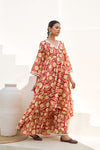 Royal Rust Floral Kurta Set
