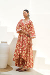 Royal Rust Floral Kurta Set
