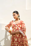 Royal Rust Floral Kurta Set