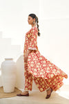Royal Rust Floral Kurta Set