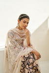 Black Blossom Anarkali Suit Set