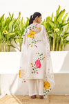 Reeha White Chanderi Hand-Painted Kurta Set