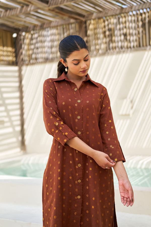 Gargee Cotton Lurex Coord Set