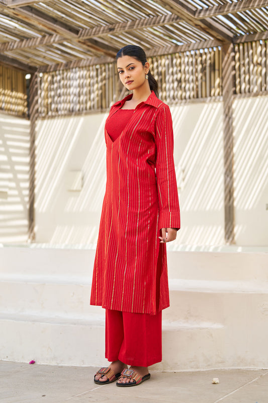 Anaya Cotton Lurex Coord Set
