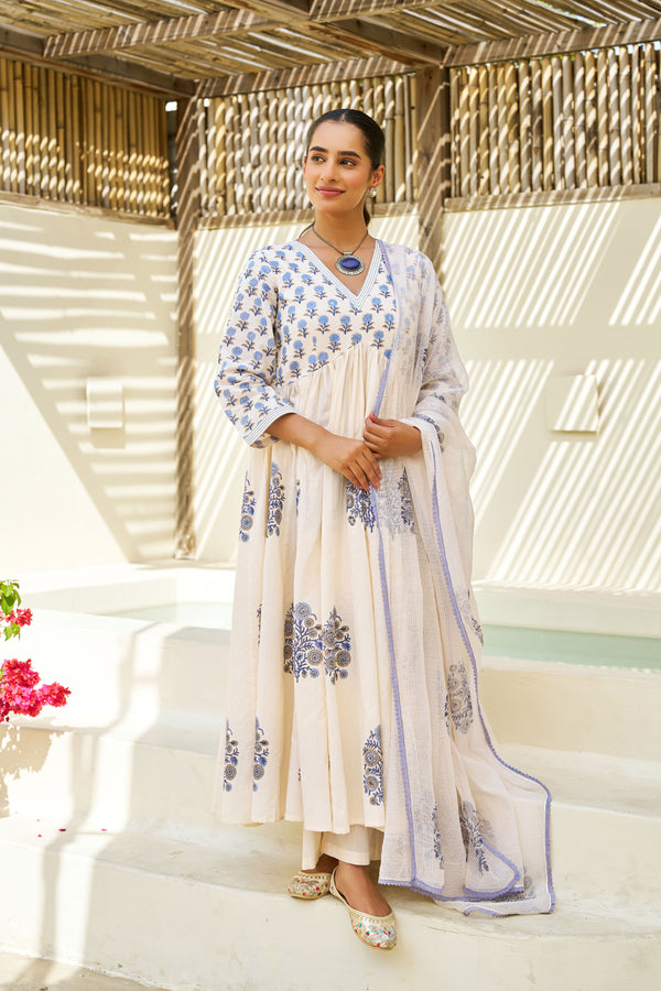 Blue Petal Grace Suit Set