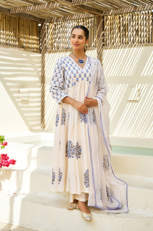 Blue Petal Grace Suit Set