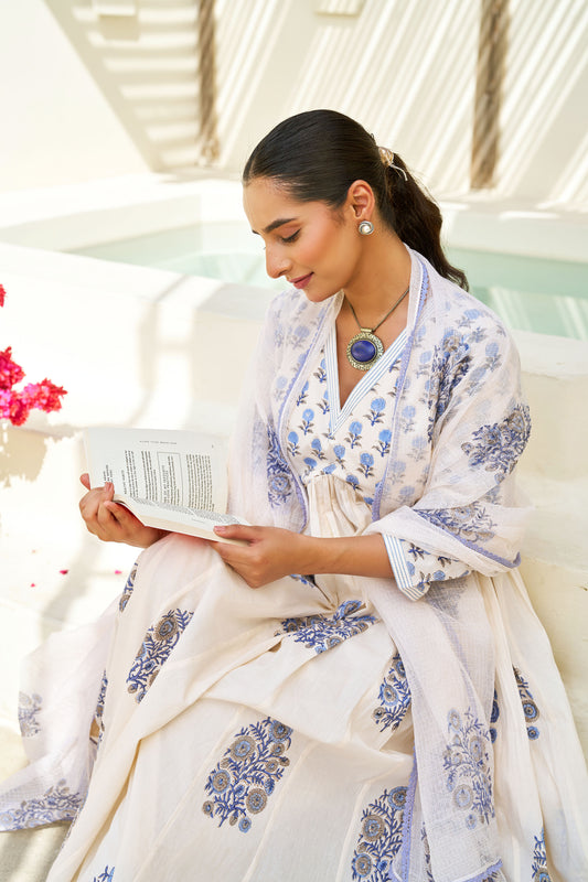 Blue Petal Grace Suit Set