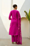 Inaayat Magenta Cotton Hand Painted Kurta Set