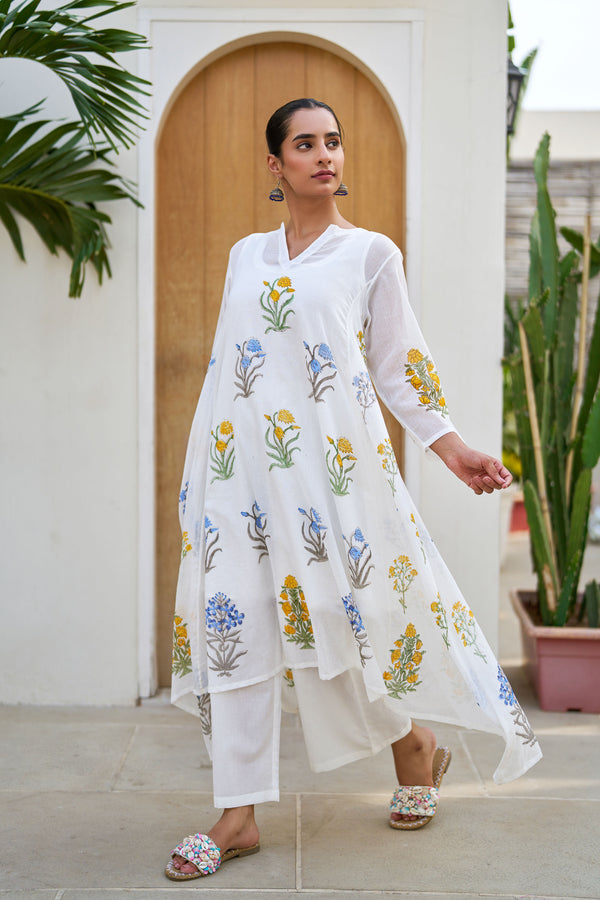 Spring Flower Kurta Set