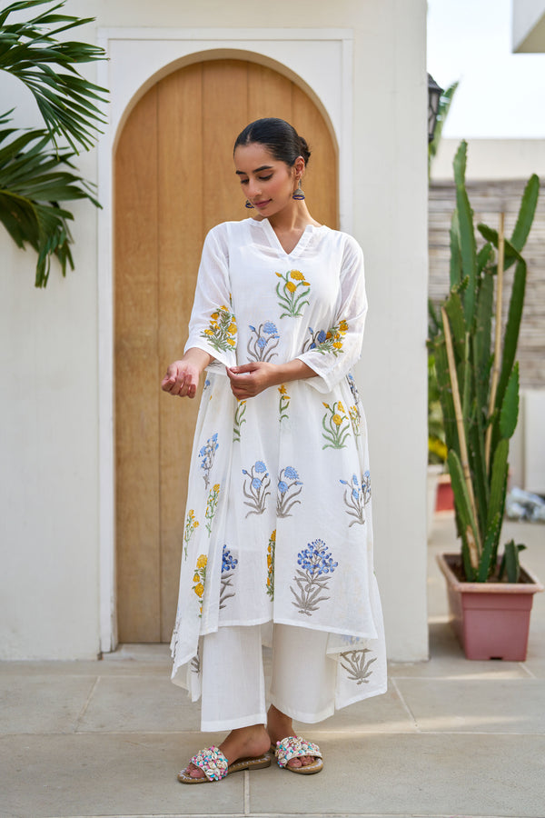 Spring Flower Kurta Set