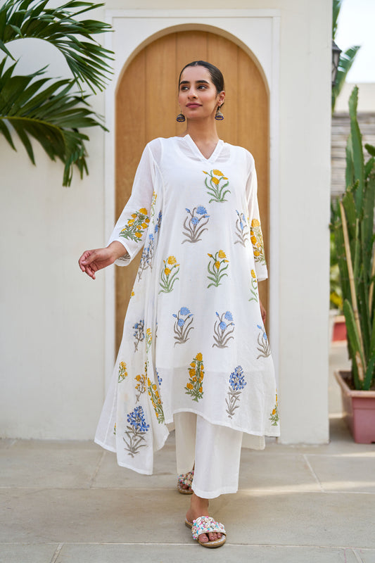 Spring Flower Kurta Set
