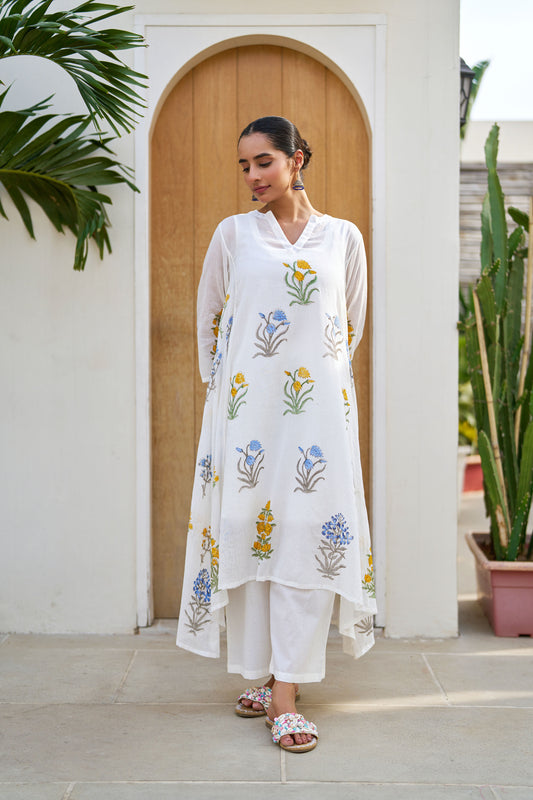 Spring Flower Kurta Set