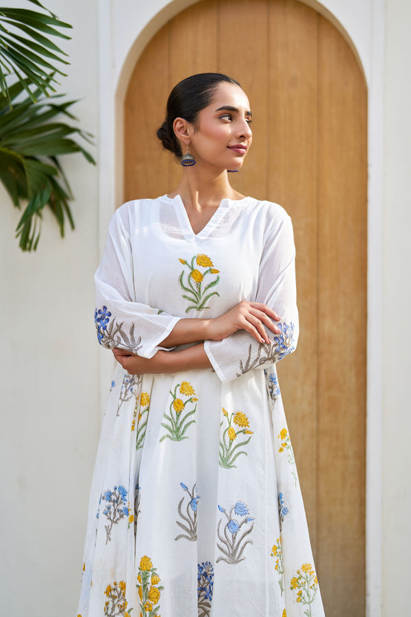 Spring Flower Kurta Set