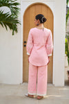 Aabha Pink Cotton Schiffli Coord Set