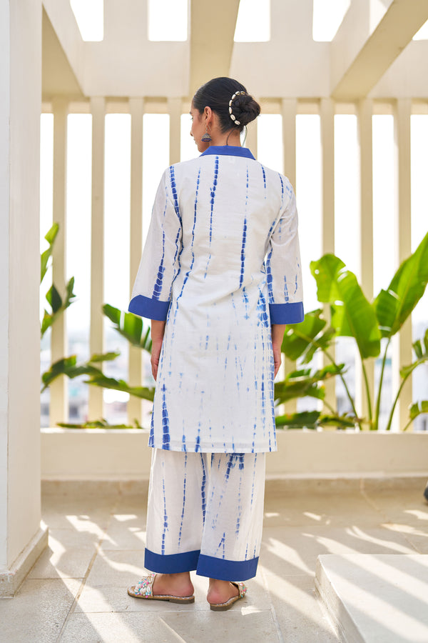 Tara Blue Tie Dye Cotton Coord Set