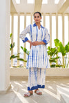 Tara Blue Tie Dye Cotton Coord Set