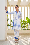 Tara Blue Tie Dye Cotton Coord Set