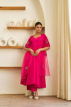 Roop Pink Cotton Embroidered Suit Set