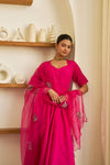 Roop Pink Cotton Embroidered Suit Set