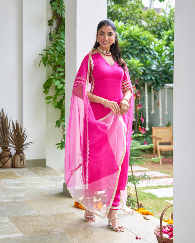Gulnaar Satin Suit Set