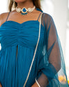 Ruby Teal Blue Suit Set