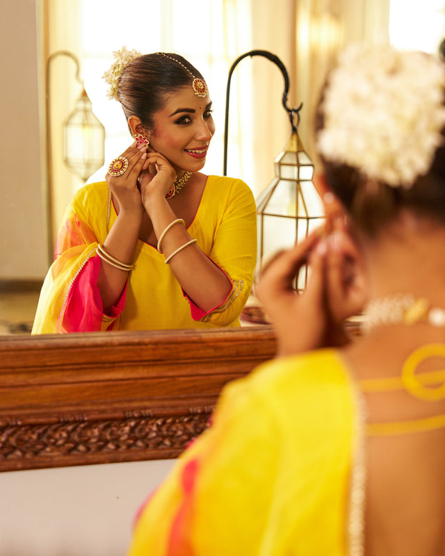 Noorani Cotton Yellow Suit Set