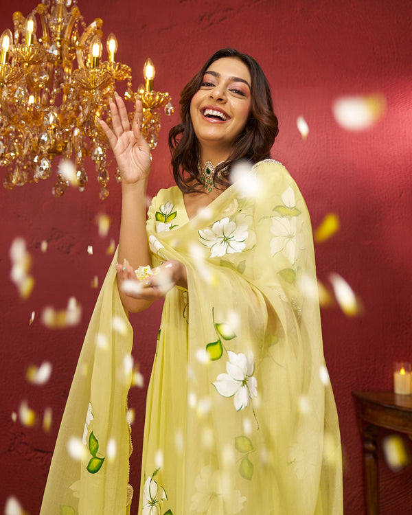 Aara Georgette Handpainted Gotapatti Suit Set