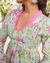 Casual Bloom Handblock Kurta Set