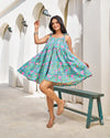 Vintage Handblock Tiered Dress