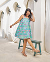 Vintage Handblock Tiered Dress