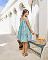 Vintage Handblock Tiered Dress