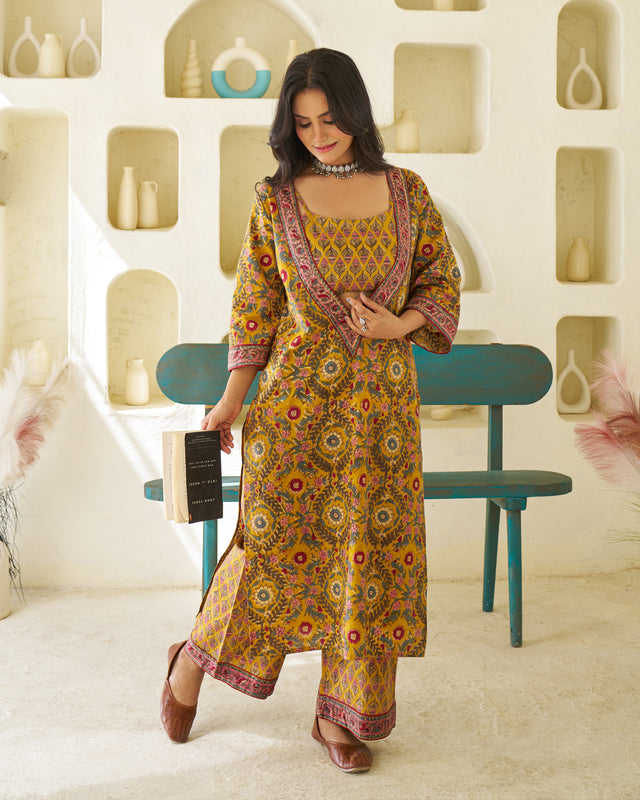 Calm & Classic Handblock Kurta Set