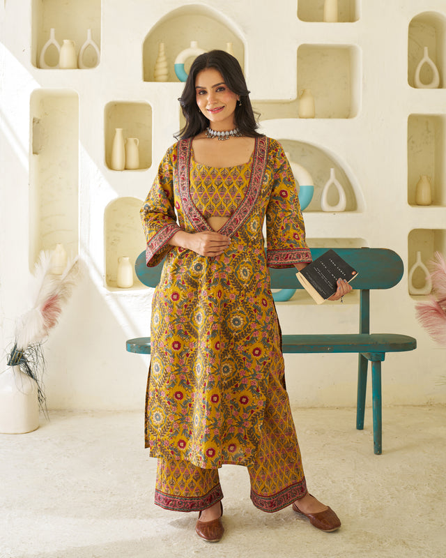 Calm & Classic Handblock Kurta Set