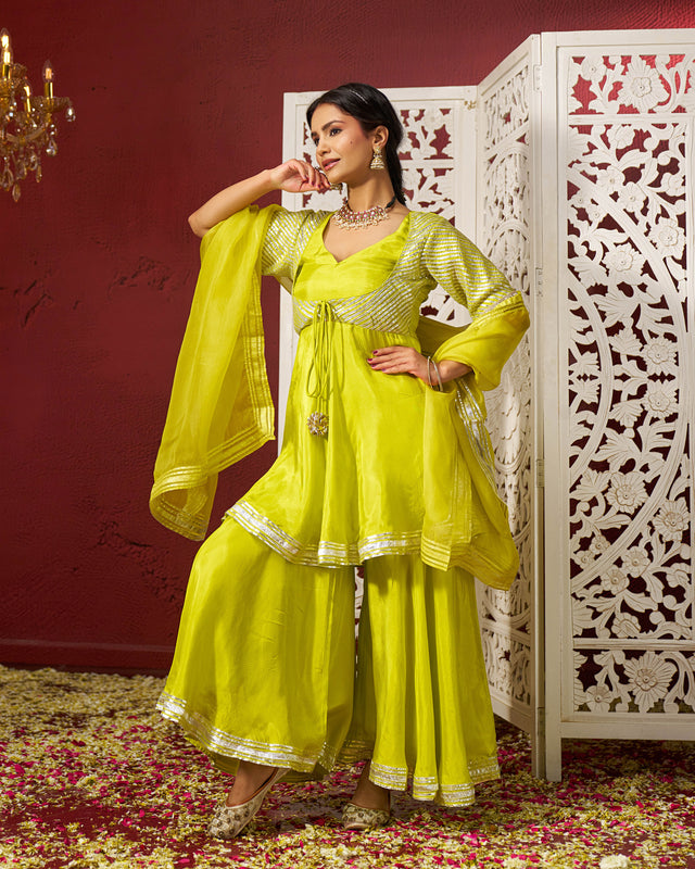 Aheli Silk Gotapatti Sharara Set