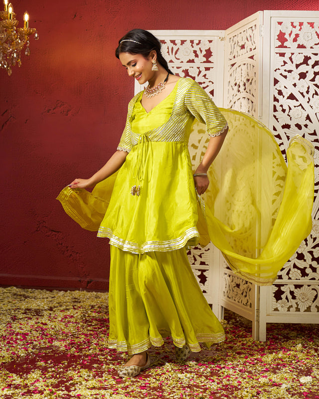 Aheli Silk Gotapatti Sharara Set