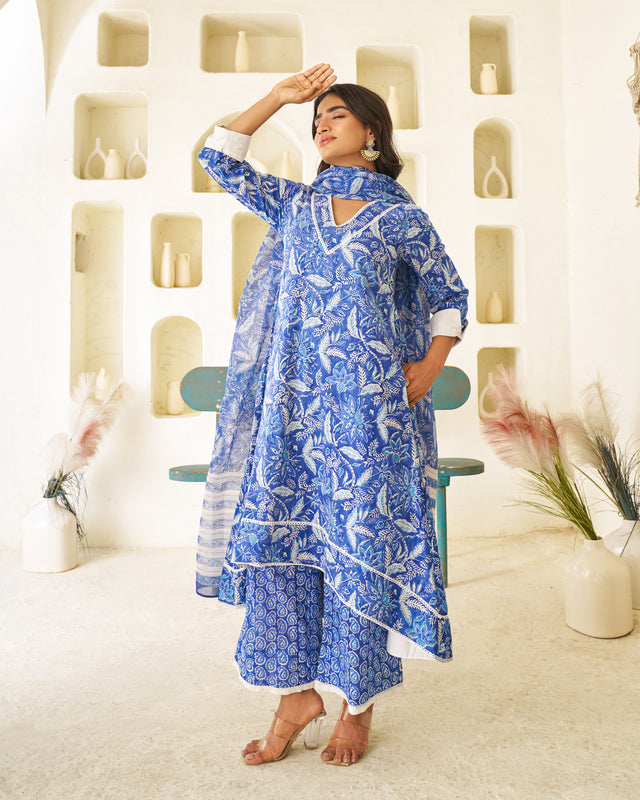 Earthy Grace Handblock Suit Set