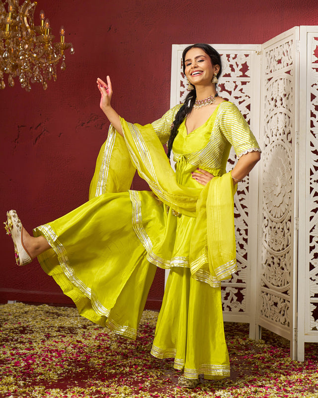 Aheli Silk Gotapatti Sharara Set