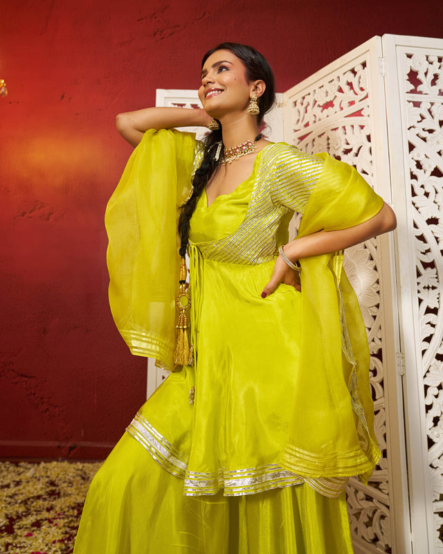 Aheli Silk Gotapatti Sharara Set